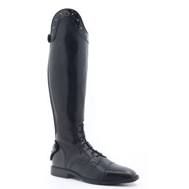 Chester Vilamoura boot in black with black croc and crystal top