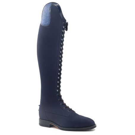 Chester Madrid boot in blue suede with blue glitter